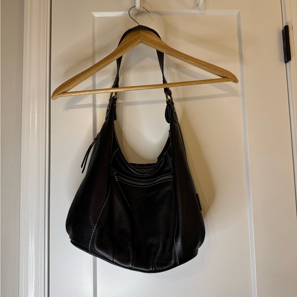 American Leather Co. Black Leather Shoulder Bag - Picture 4 of 9